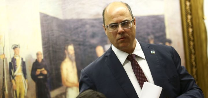 O governador do Rio de Janeiro, Wilson Witzel, durante audiência pública da Comissão de Constituição e Justiça da Câmara dos Deputados para debater sobre audiências de custódia.