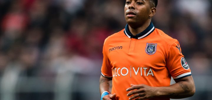 Robson de Souza ( Robinho ) of Istanbul Medipol Basaksehir during the Turkish Spor Toto Super Lig football match between Besiktas JK and Medipol Basaksehir FK on April 13, 2019 at the Vodafone Arena in Istanbul, Turkey(Photo by VI Images via Getty Images)