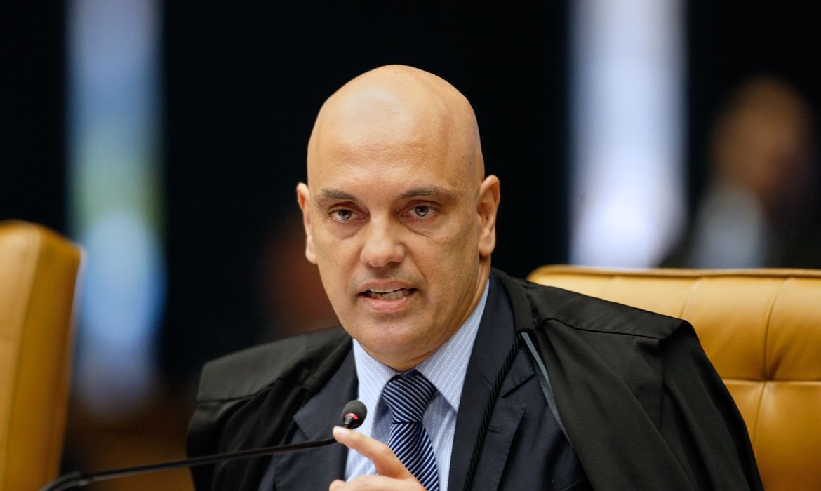Brasília - Ministro Alexandre de Moraes durante sessão do Supremo Tribunal Federal (STF) para decidir se parlamentares podem ser afastados do mandato (Rosinei Coutinho/SCO/STF)