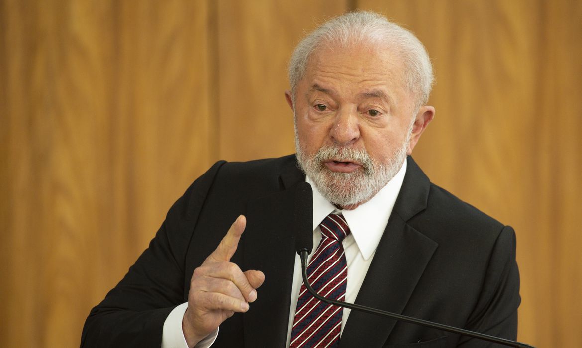 Brasília (DF), 29/05/2023 - O presidente Luiz Inácio Lula da Silva durante declaração à imprensa após reunião com o presidente da Venezuela, Nicolás Maduro, no Palácio do Planalto. Foto: Marcelo Camargo/Agência Brasil