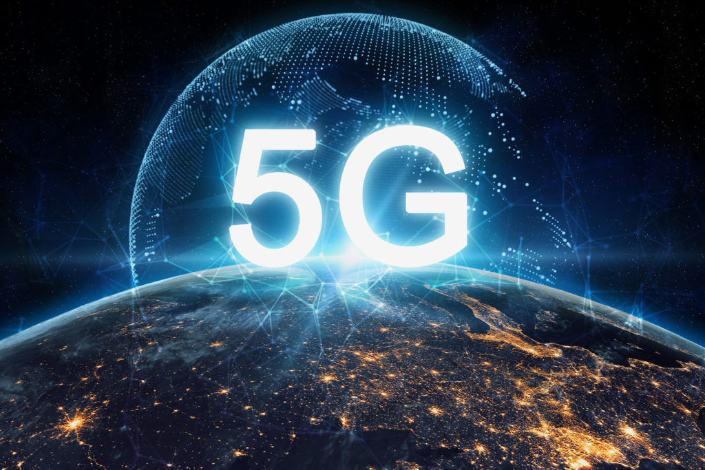 concept of future technology 5G network wireless systems and internet of things